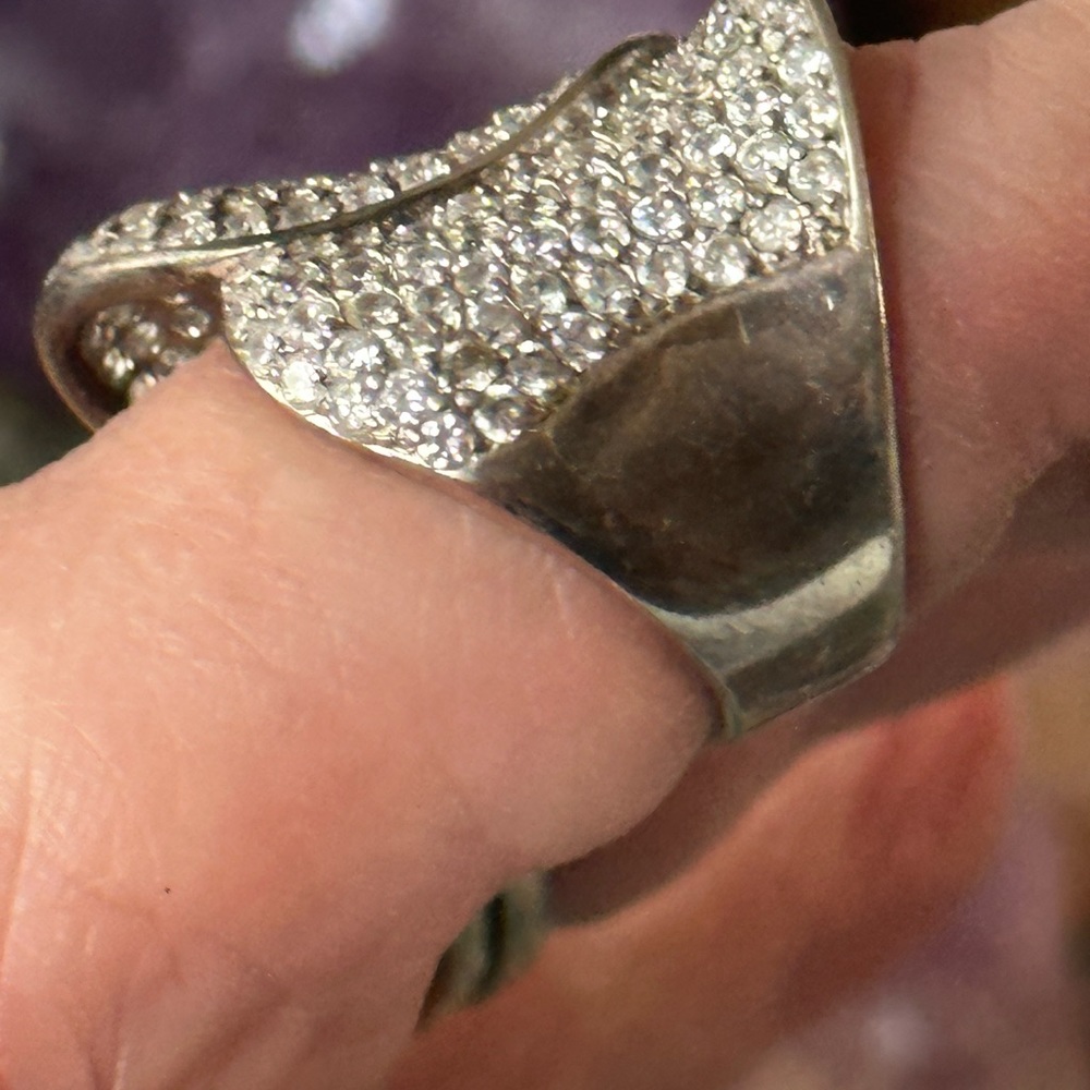 Cz Statement Sterling Silver Stunner Ring - image 4